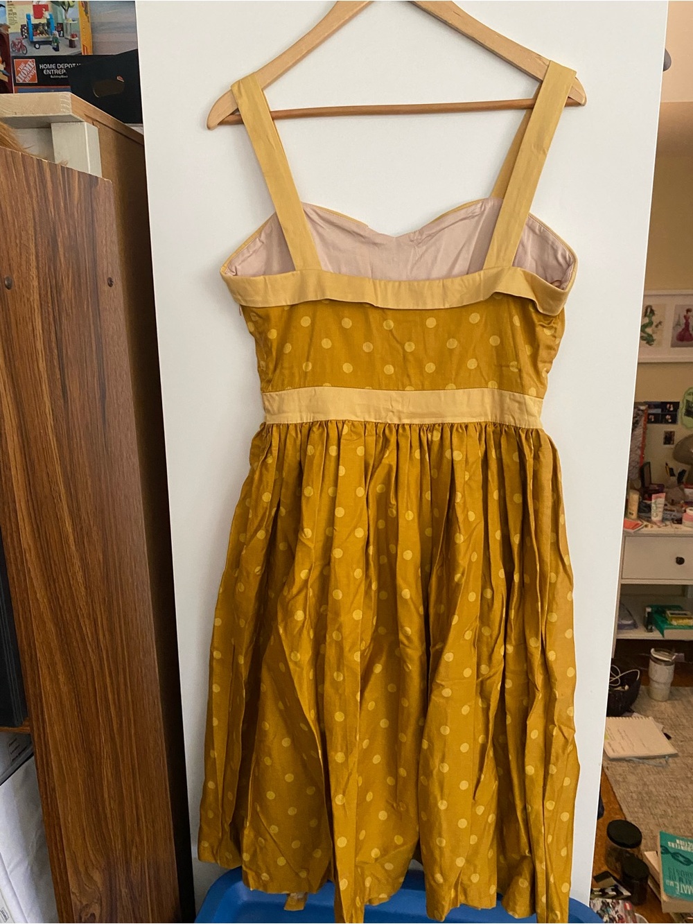 🍋Mustard Yellow Polka Dot Sundress - Picture 2 of 6